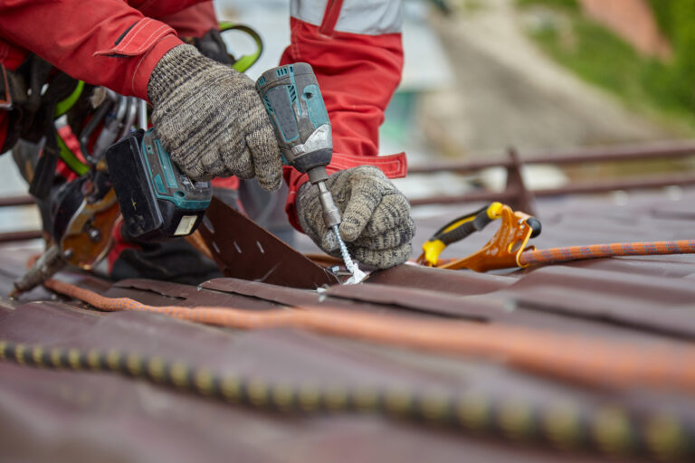 Snow retention on the roof. Repair of the roof of the house. Rope access to the roof.